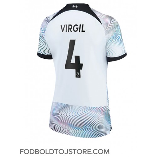 Liverpool Virgil van Dijk #4 Udebanetrøje Dame 2022-23 Kortærmet